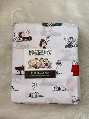 PEANUTS Snoopy & Friends Napping Full Size Bed Sheets Set